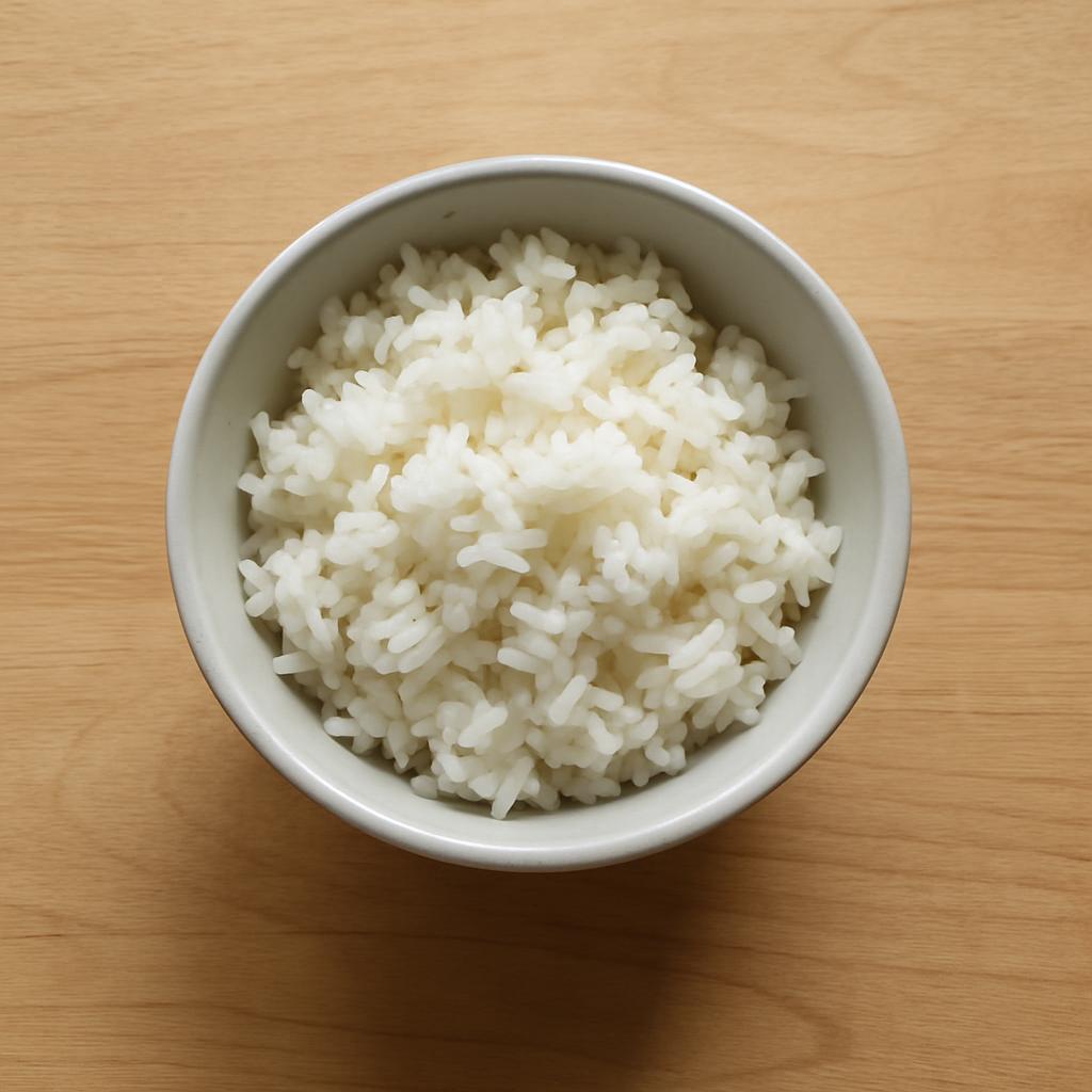 Bowl of steamed white rice